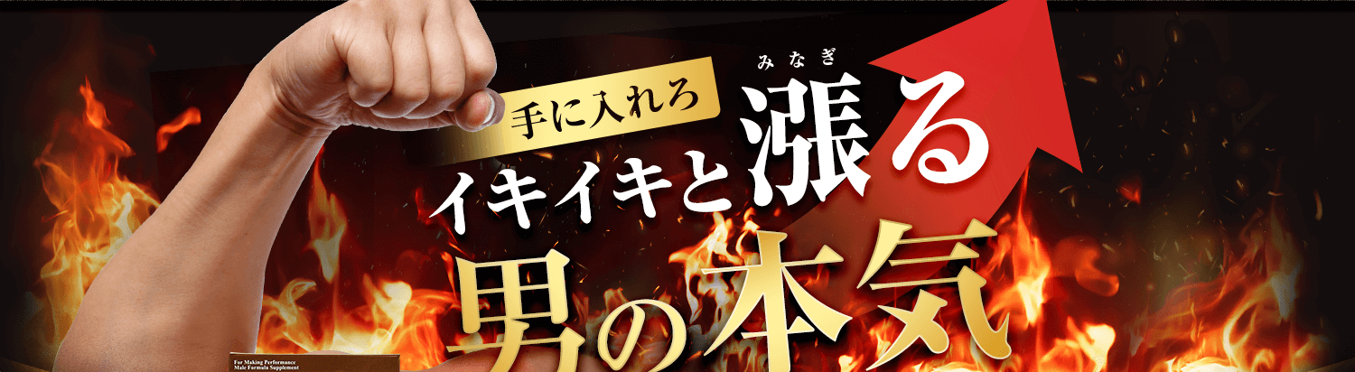 手に入れろイキイキと漲る男の本気
